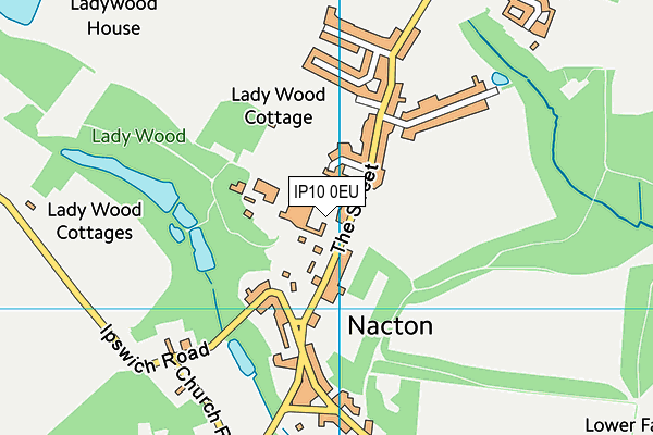 Nacton Church of England Primary School map (IP10 0EU) - OS VectorMap District (Ordnance Survey)