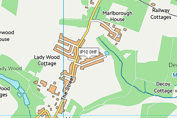 IP10 0HF map - OS VectorMap District (Ordnance Survey)