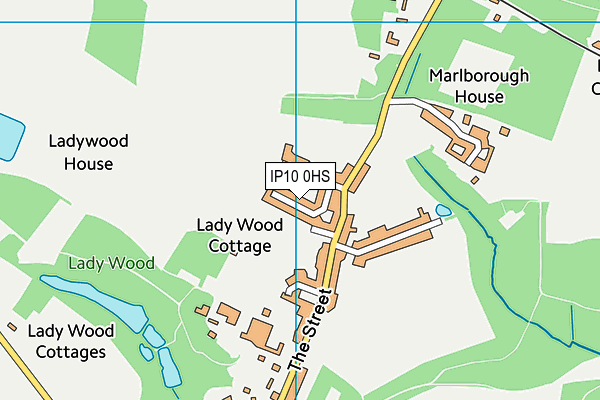 IP10 0HS map - OS VectorMap District (Ordnance Survey)