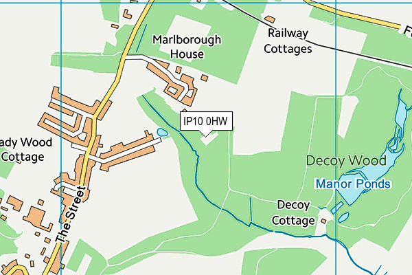 IP10 0HW map - OS VectorMap District (Ordnance Survey)