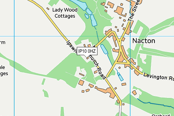 IP10 0HZ map - OS VectorMap District (Ordnance Survey)