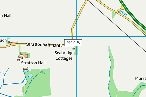 IP10 0LW map - OS VectorMap District (Ordnance Survey)