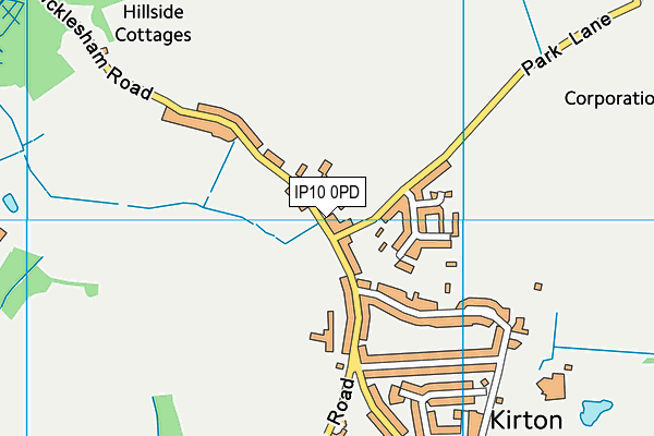 IP10 0PD map - OS VectorMap District (Ordnance Survey)