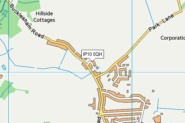 IP10 0QH map - OS VectorMap District (Ordnance Survey)