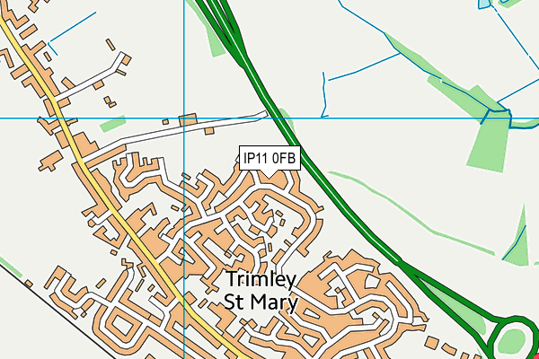 IP11 0FB map - OS VectorMap District (Ordnance Survey)