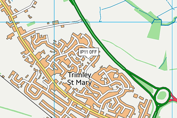 IP11 0FF map - OS VectorMap District (Ordnance Survey)