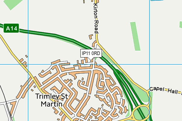 IP11 0RD map - OS VectorMap District (Ordnance Survey)