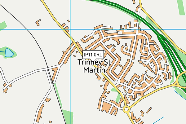 Map of THE TRIMLEY HAND LTD at district scale