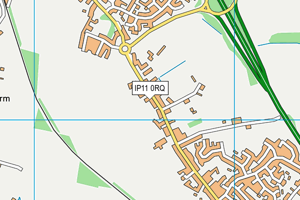 IP11 0RQ map - OS VectorMap District (Ordnance Survey)
