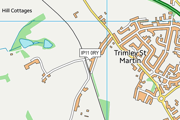 IP11 0RY map - OS VectorMap District (Ordnance Survey)
