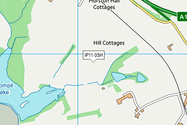 IP11 0SH map - OS VectorMap District (Ordnance Survey)