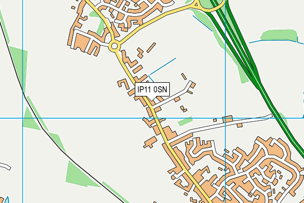 IP11 0SN map - OS VectorMap District (Ordnance Survey)