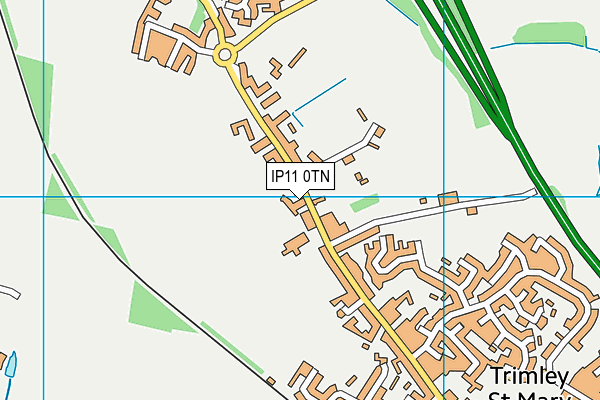 IP11 0TN map - OS VectorMap District (Ordnance Survey)