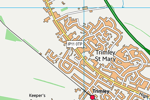 IP11 0TP map - OS VectorMap District (Ordnance Survey)