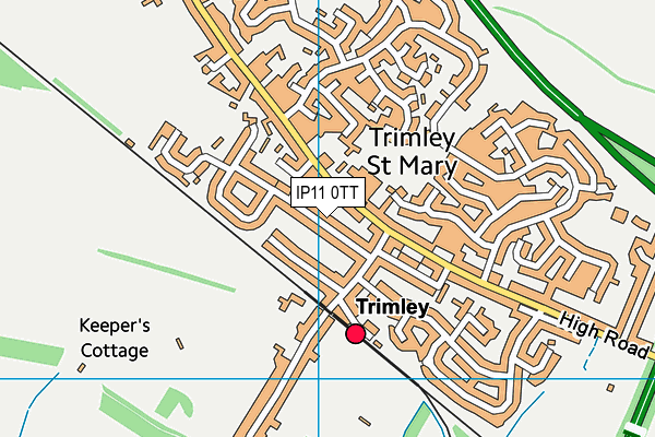IP11 0TT map - OS VectorMap District (Ordnance Survey)
