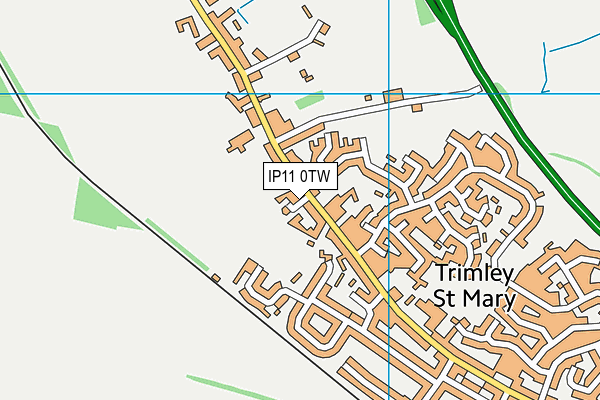 IP11 0TW map - OS VectorMap District (Ordnance Survey)