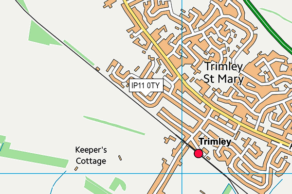 Stennetts Playing Field map (IP11 0TY) - OS VectorMap District (Ordnance Survey)
