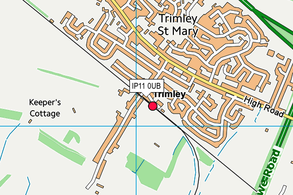 IP11 0UB map - OS VectorMap District (Ordnance Survey)