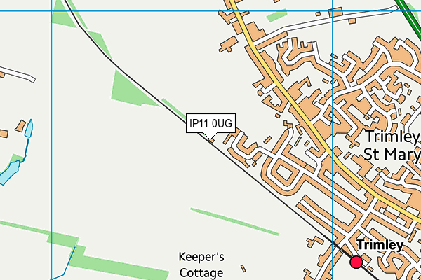 IP11 0UG map - OS VectorMap District (Ordnance Survey)