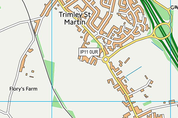 IP11 0UR map - OS VectorMap District (Ordnance Survey)