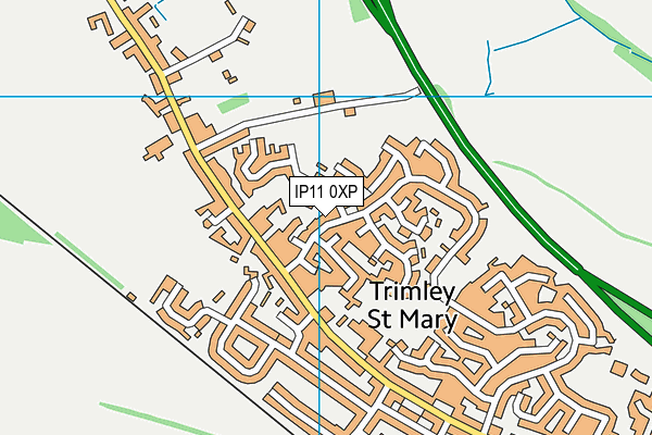 IP11 0XP map - OS VectorMap District (Ordnance Survey)