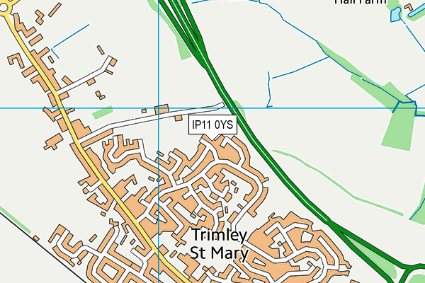 IP11 0YS map - OS VectorMap District (Ordnance Survey)