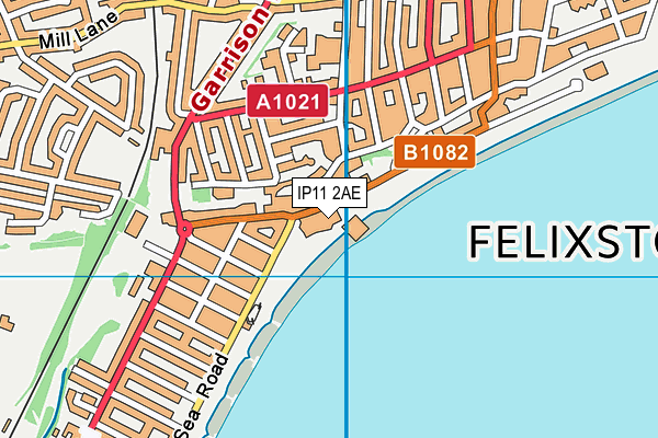 Felixstowe Leisure Centre map (IP11 2AE) - OS VectorMap District (Ordnance Survey)