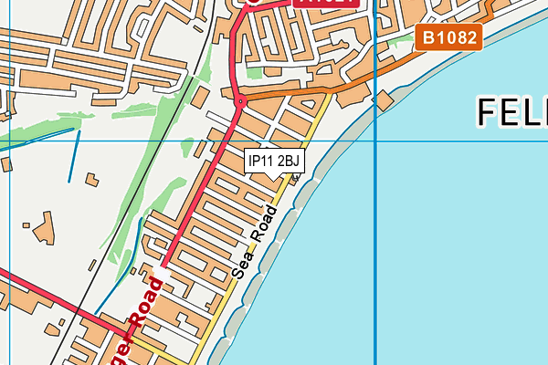 IP11 2BJ map - OS VectorMap District (Ordnance Survey)