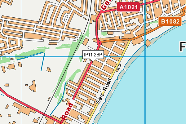 IP11 2BP map - OS VectorMap District (Ordnance Survey)