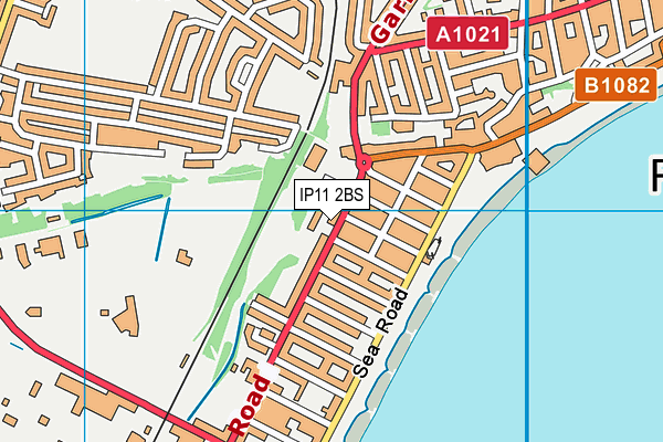 IP11 2BS map - OS VectorMap District (Ordnance Survey)