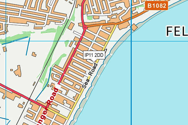 IP11 2DD map - OS VectorMap District (Ordnance Survey)