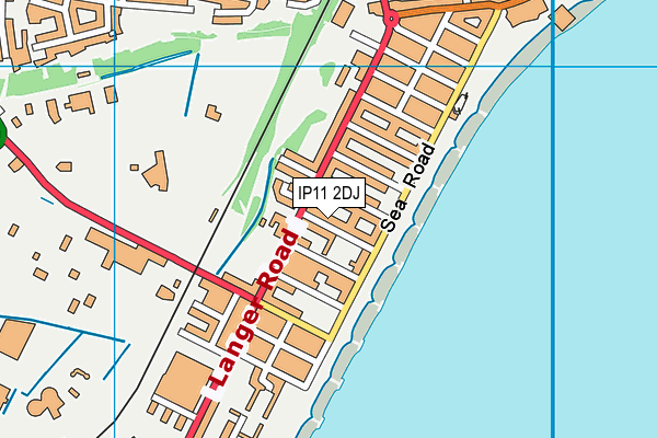 IP11 2DJ map - OS VectorMap District (Ordnance Survey)