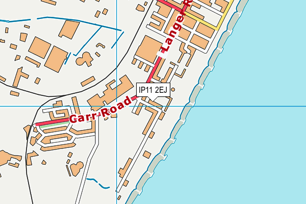 IP11 2EJ map - OS VectorMap District (Ordnance Survey)