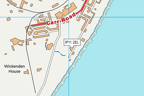 IP11 2EL map - OS VectorMap District (Ordnance Survey)