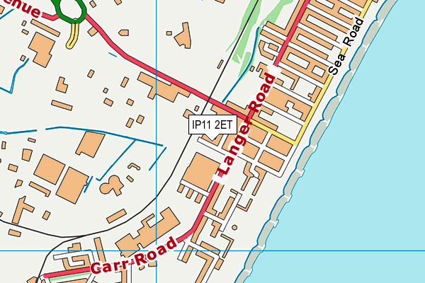 IP11 2ET map - OS VectorMap District (Ordnance Survey)