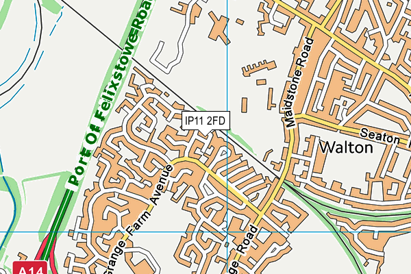 IP11 2FD map - OS VectorMap District (Ordnance Survey)
