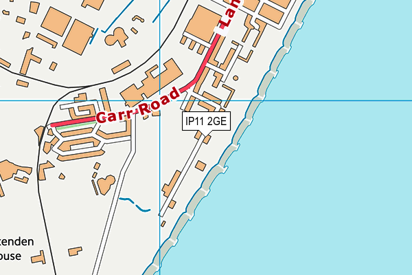 IP11 2GE map - OS VectorMap District (Ordnance Survey)