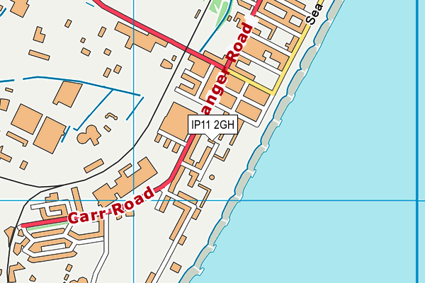 IP11 2GH map - OS VectorMap District (Ordnance Survey)