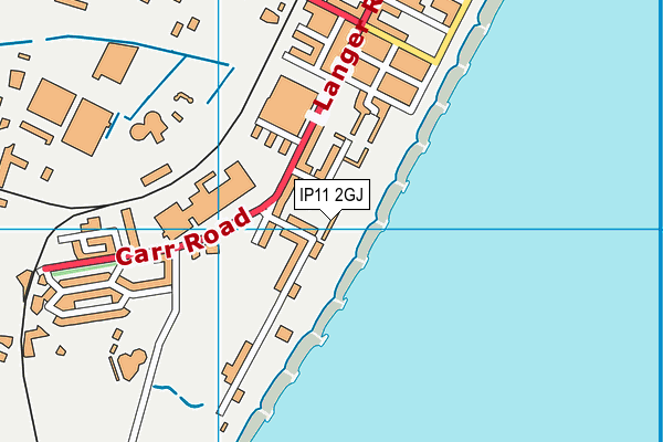 IP11 2GJ map - OS VectorMap District (Ordnance Survey)