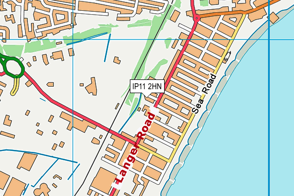 IP11 2HN map - OS VectorMap District (Ordnance Survey)