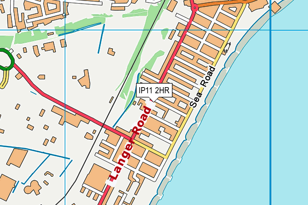 IP11 2HR map - OS VectorMap District (Ordnance Survey)