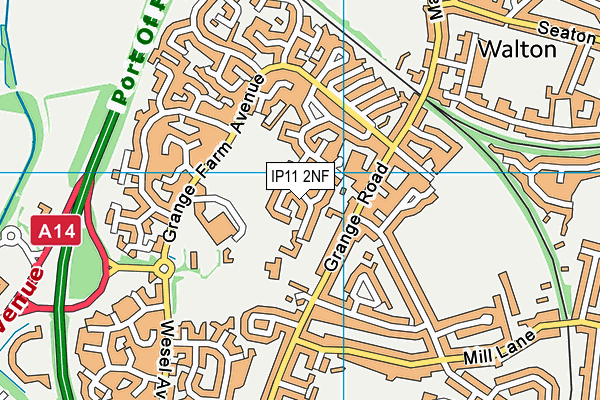 IP11 2NF map - OS VectorMap District (Ordnance Survey)