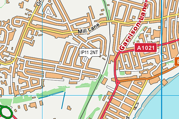 IP11 2NT map - OS VectorMap District (Ordnance Survey)