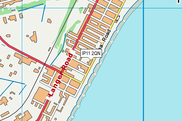 IP11 2QN map - OS VectorMap District (Ordnance Survey)