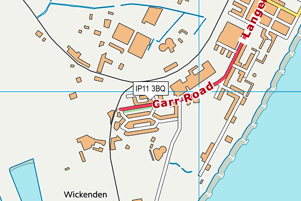 IP11 3BQ map - OS VectorMap District (Ordnance Survey)