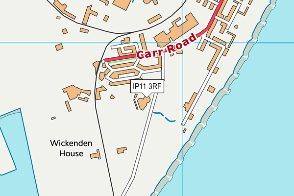 IP11 3RF map - OS VectorMap District (Ordnance Survey)