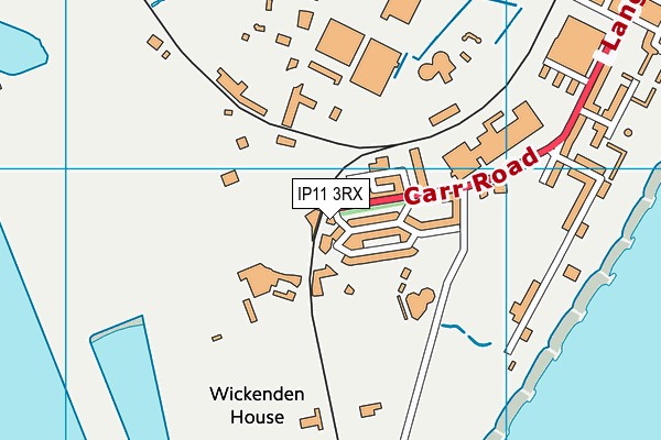IP11 3RX map - OS VectorMap District (Ordnance Survey)