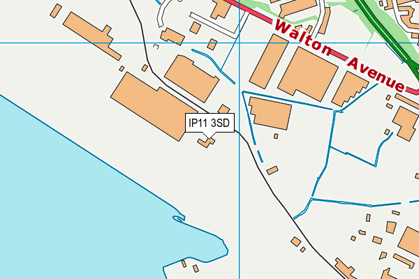 IP11 3SD map - OS VectorMap District (Ordnance Survey)