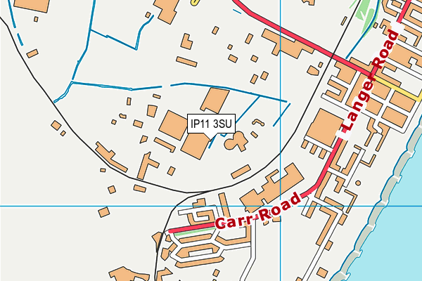 IP11 3SU map - OS VectorMap District (Ordnance Survey)