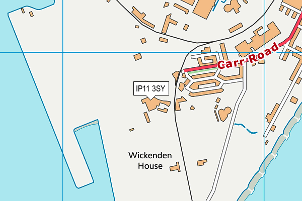 IP11 3SY map - OS VectorMap District (Ordnance Survey)